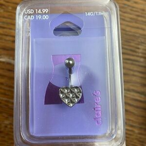 Belly button ring, new.